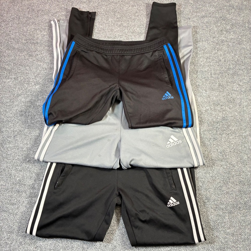 Adidas Tiro Training Pants Mens Small Bundle 3 Black Grey Blue Soccer